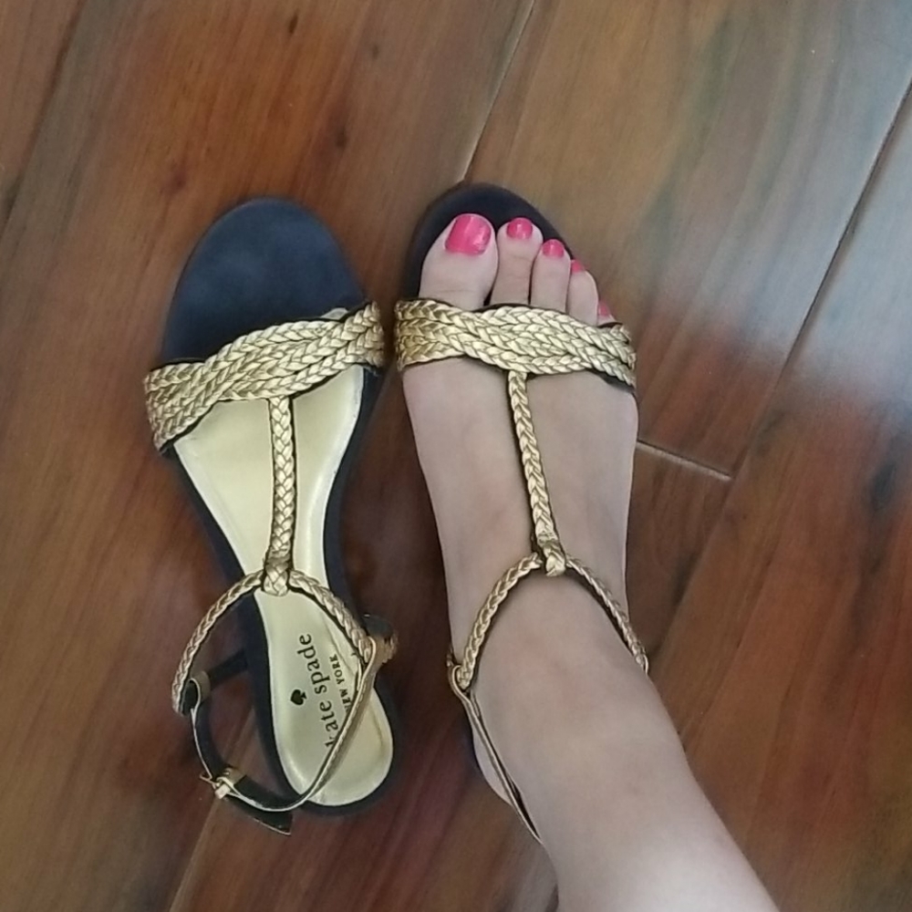Kate Spade super cute low wedge sandals